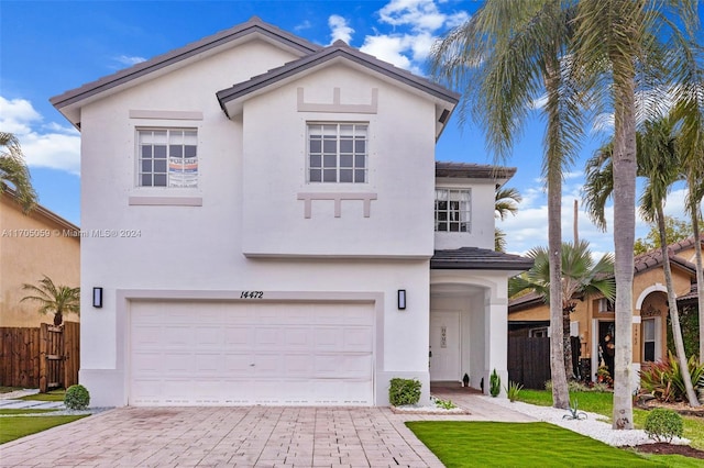 view of front of home featuring a garage