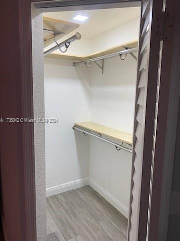 spacious closet with light wood-type flooring