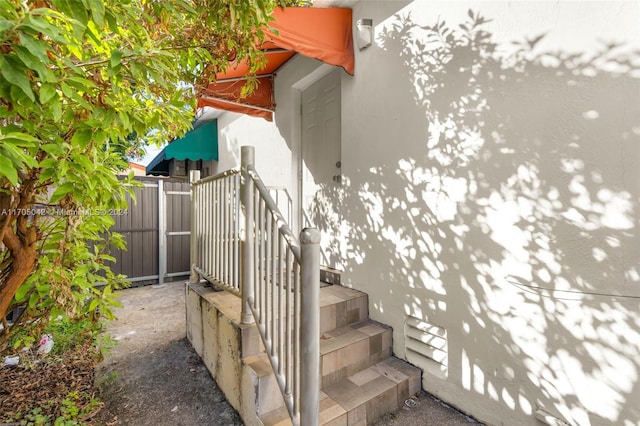 view of stairway