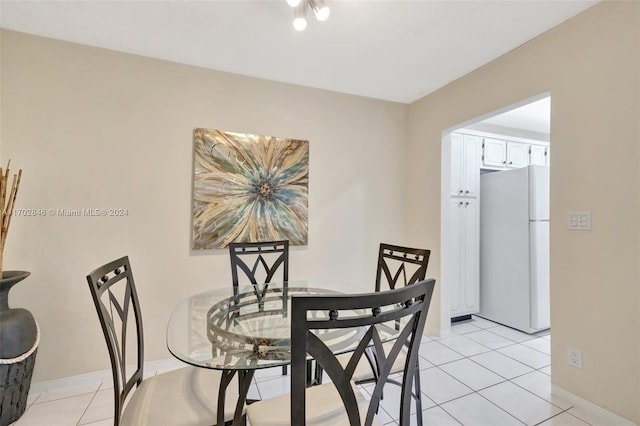 view of tiled dining room