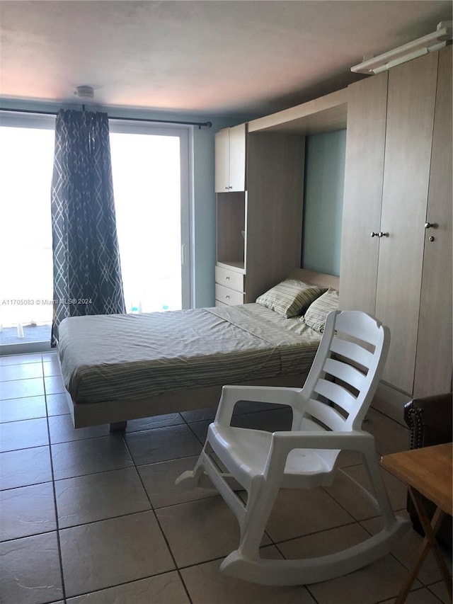 view of tiled bedroom