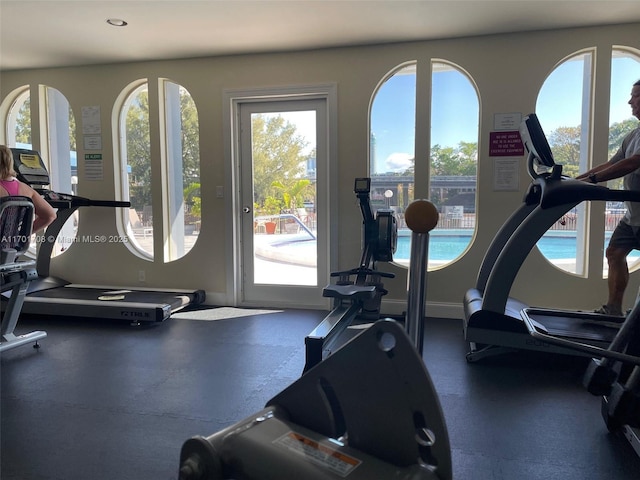 view of exercise room