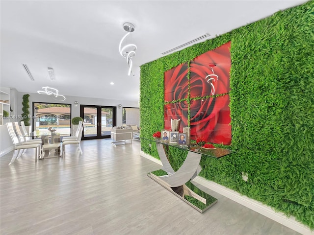 community lobby with visible vents