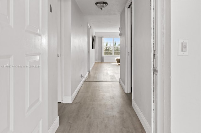 hallway featuring light hardwood / wood-style floors