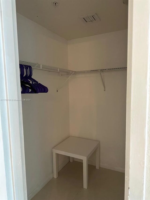 view of walk in closet