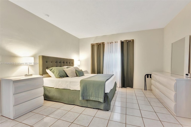 view of tiled bedroom