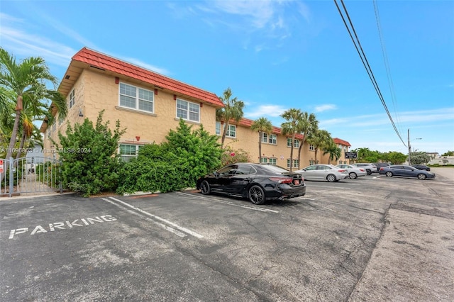 view of parking / parking lot