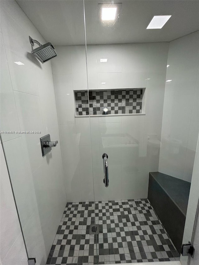 bathroom with an enclosed shower