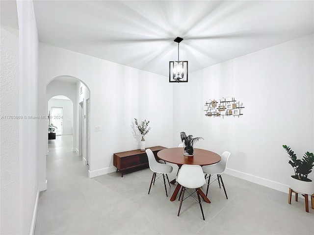 view of dining area