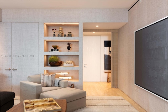 interior space featuring light wood-type flooring