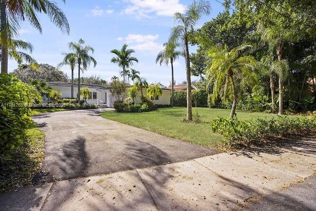 exterior space with a lawn