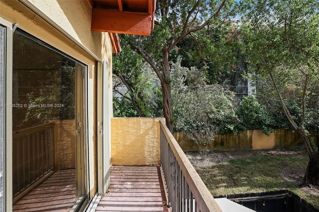 view of balcony