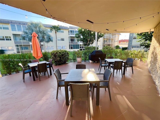 view of patio featuring area for grilling