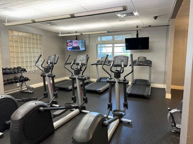 view of workout area