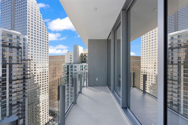 balcony with a city view