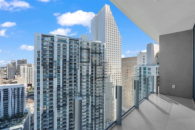 balcony featuring a city view