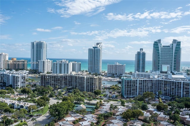 view of city featuring a water view