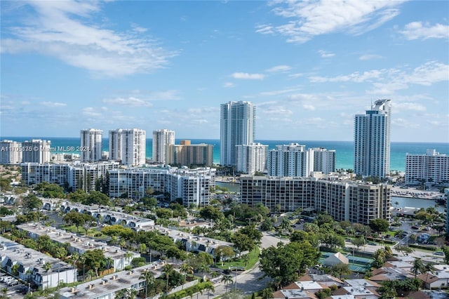 city view with a water view