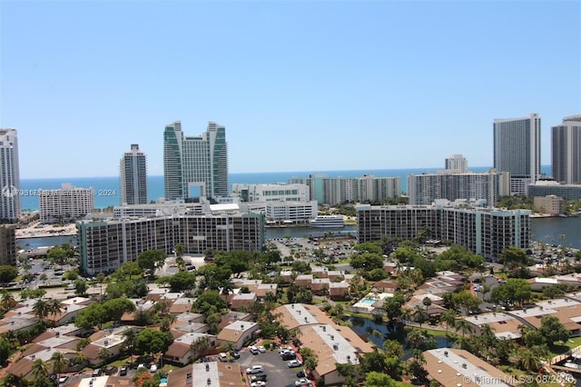 city view with a water view