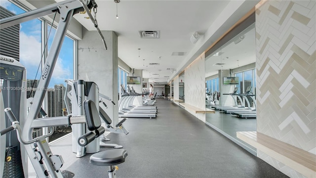 view of exercise room