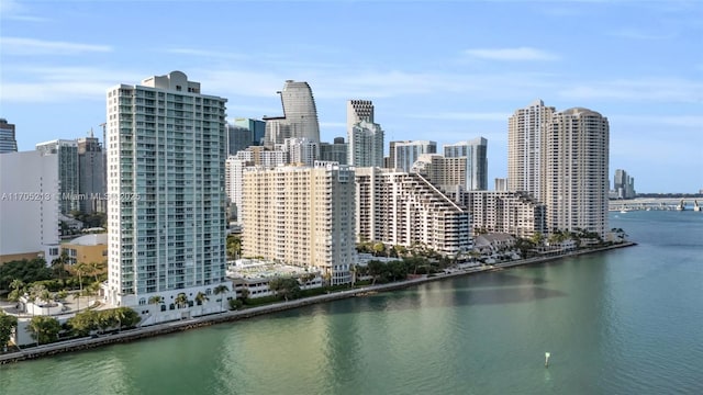 city view with a water view