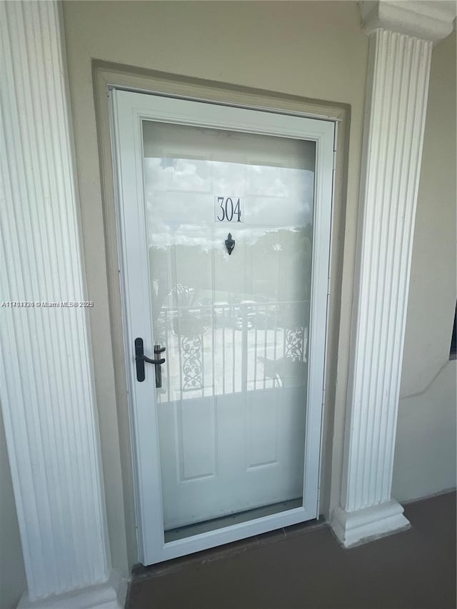 view of doorway to property