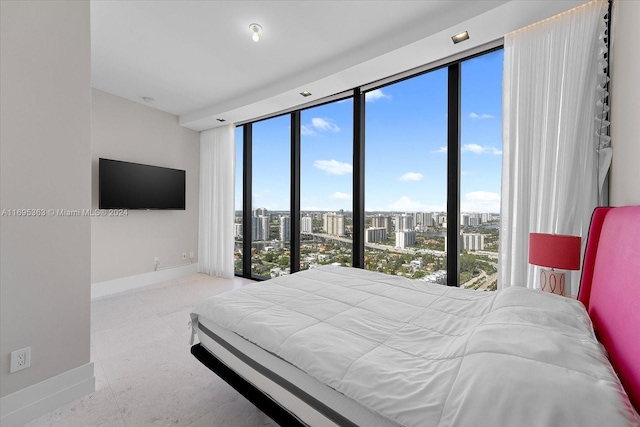 bedroom featuring multiple windows