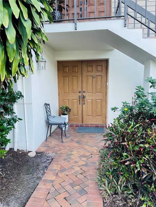 view of doorway to property