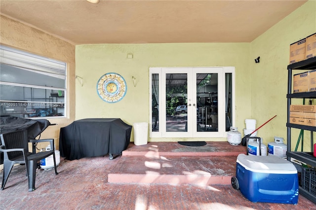 view of patio / terrace featuring french doors