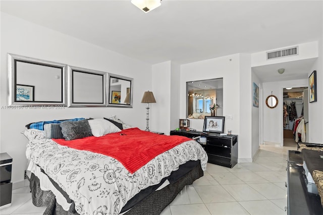 view of tiled bedroom