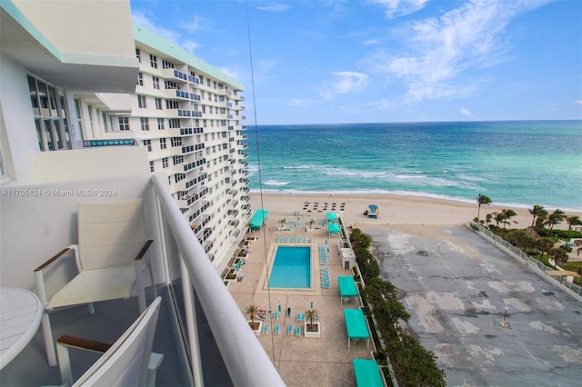 water view with a view of the beach