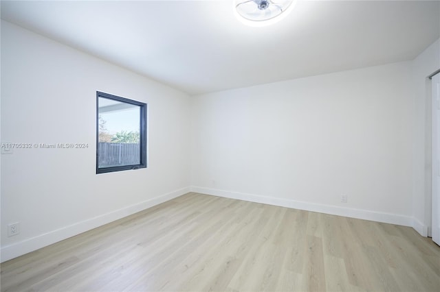 empty room featuring light hardwood / wood-style floors