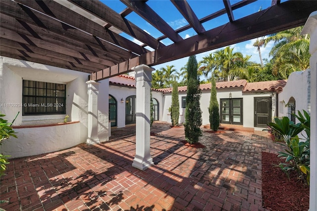 view of patio / terrace with a pergola