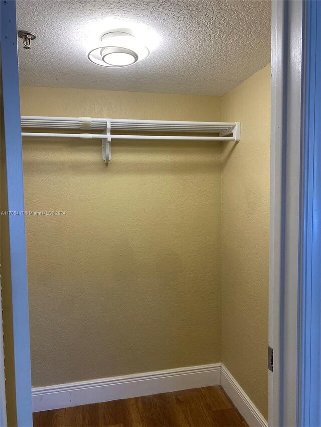 spacious closet featuring hardwood / wood-style flooring