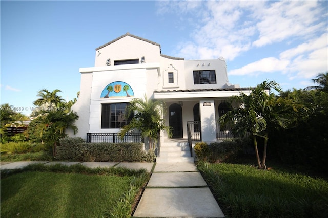 view of front of property with a porch