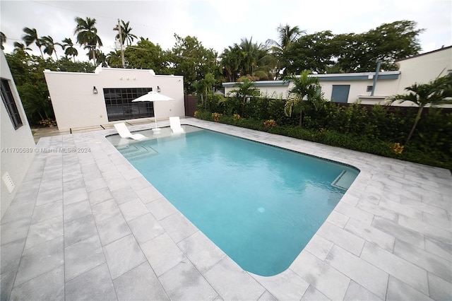 view of pool with a patio area