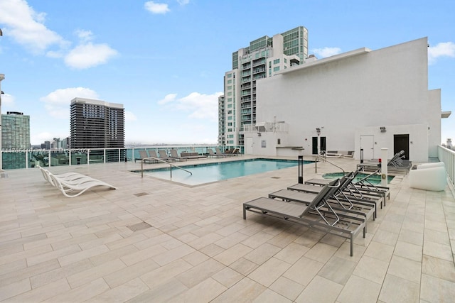 view of pool with a patio area