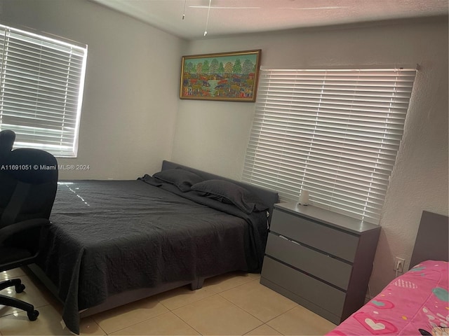 view of tiled bedroom