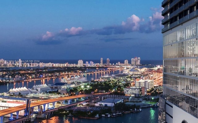 view of city featuring a water view