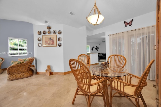 view of dining room