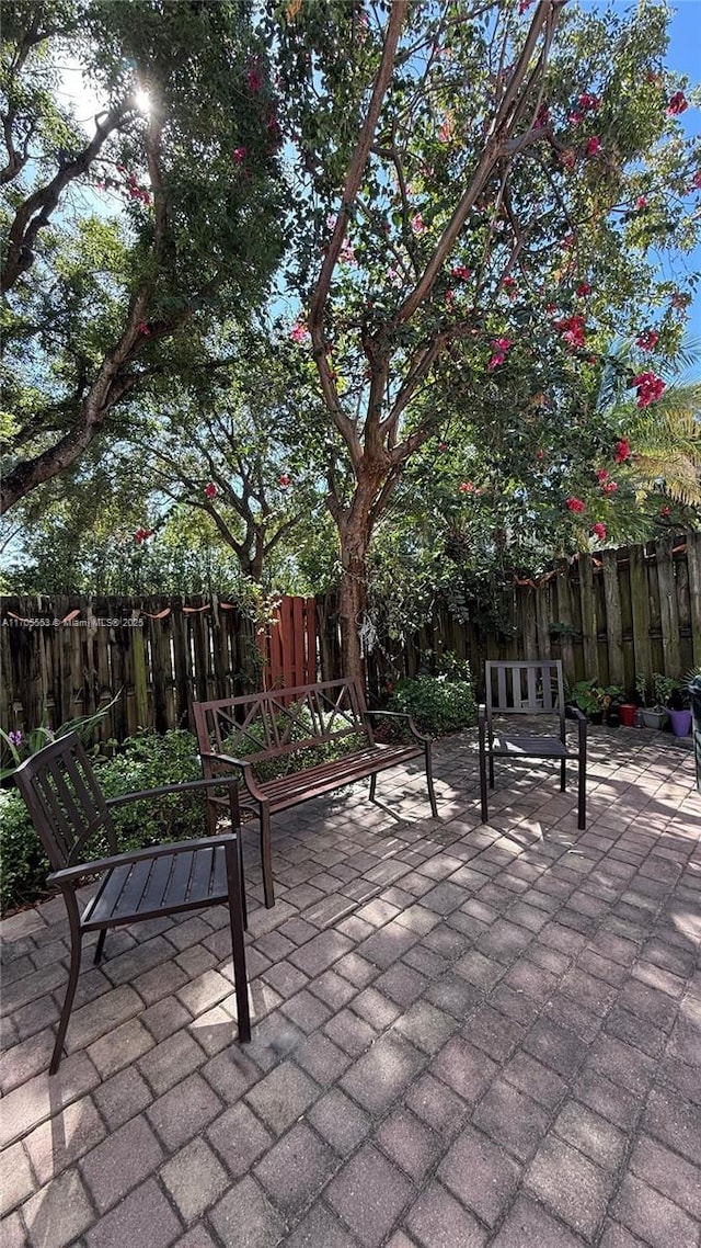 view of patio / terrace with fence