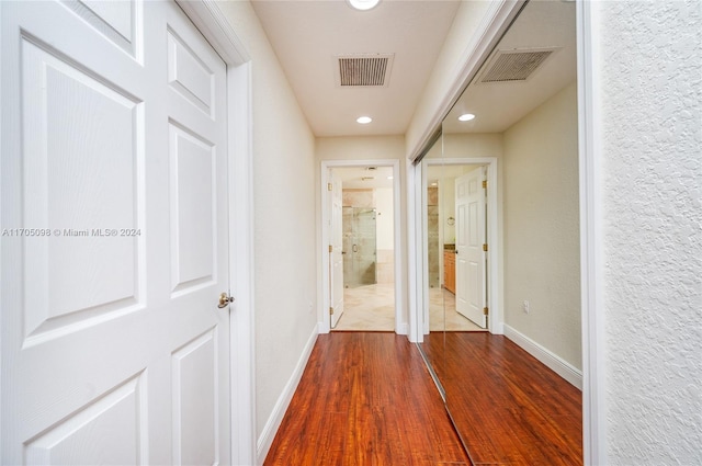 hall featuring hardwood / wood-style floors