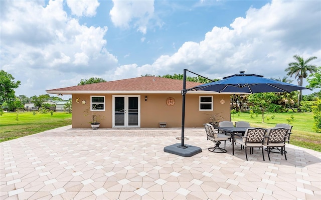 view of patio with french doors