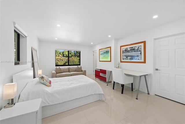 view of tiled bedroom