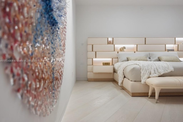 bedroom featuring hardwood / wood-style flooring