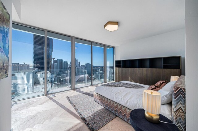 bedroom with wood-type flooring