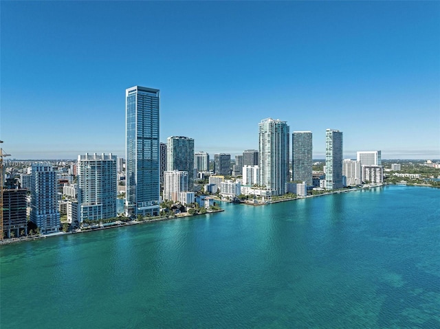 view of city featuring a water view