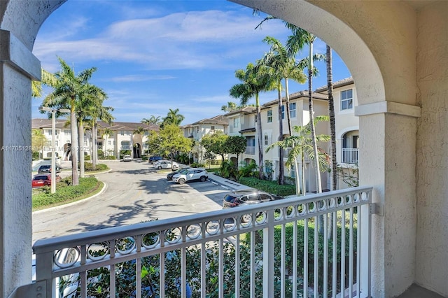 balcony featuring a residential view