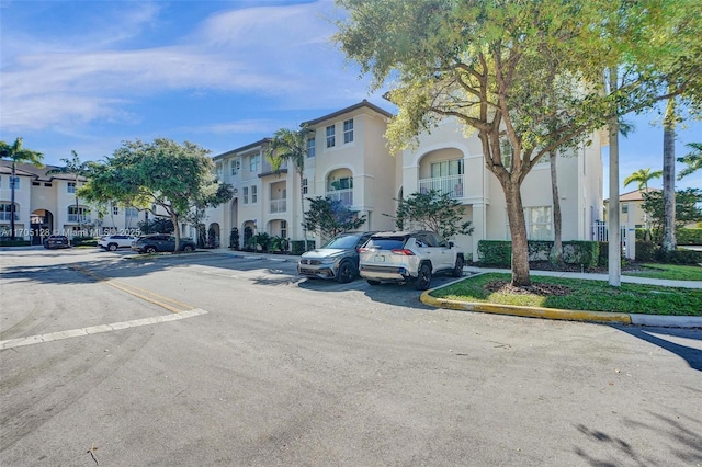 view of road with a residential view