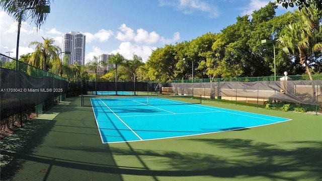 view of tennis court